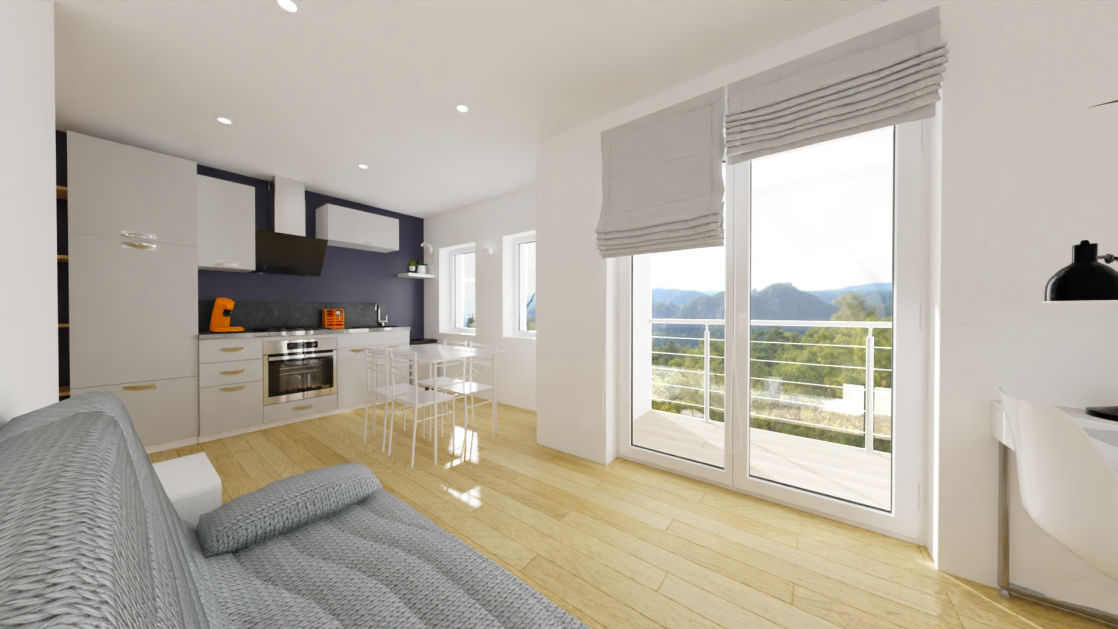 exemple de volumes des studios et Type1 | Les Loggias du Foix - Blois