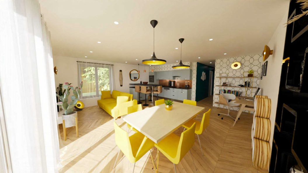 exemple de volumes d'une pièce de Type3 - T3 | Les Loggias du Foix - Blois